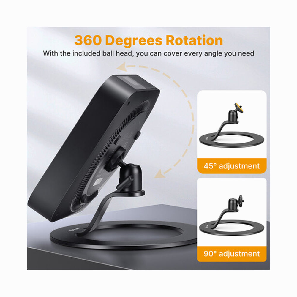 Ulanzi Vijim LT04 Projector Stand Desktop Mobile Mount with 1/4" Screw, 5kg Load Capacity, 360 Degree Ball Head and Metal Base