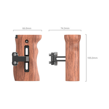 SmallRig Wooden Side Handle with 1/4"-20 Screws – HSN2093D