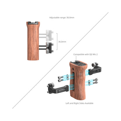 SmallRig Wooden Side Handle with 1/4"-20 Screws – HSN2093D