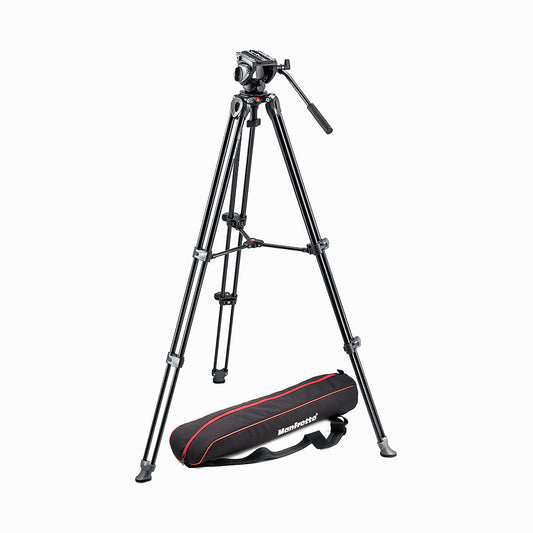 Manfrotto MVH500A Fluid Drag Video Head with MVT502AM Tripod and Carry Bag