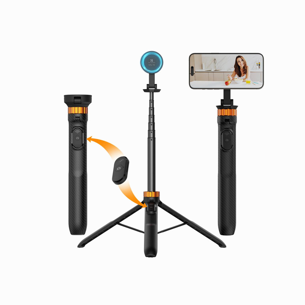 K&F CONCEPTS MS19 63-inch Magnetic Iphone Tripod Phone Selfie Stick Tripod (SKU.KF09.139)