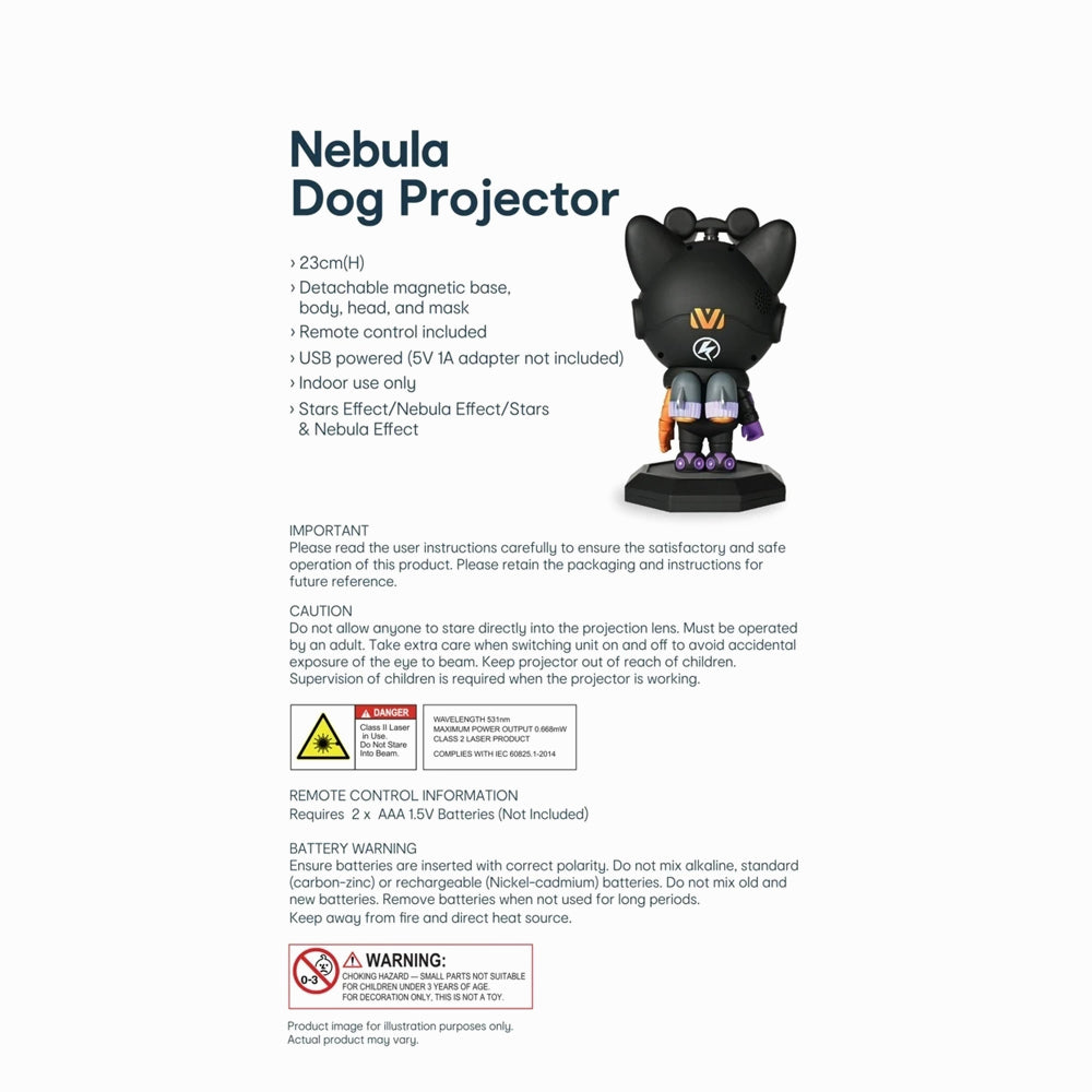 NEBULA DOG PROJECTOR K2301 with satrs