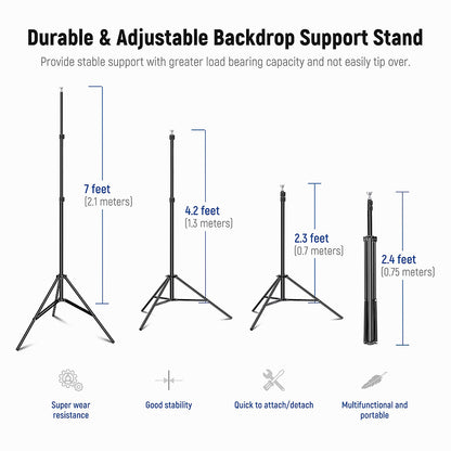 Neewer 2x3m Backdrop Support System With 2 Sandbags And 8 Clamps