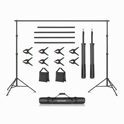 Neewer 2x3m Backdrop Support System With 2 Sandbags And 8 Clamps