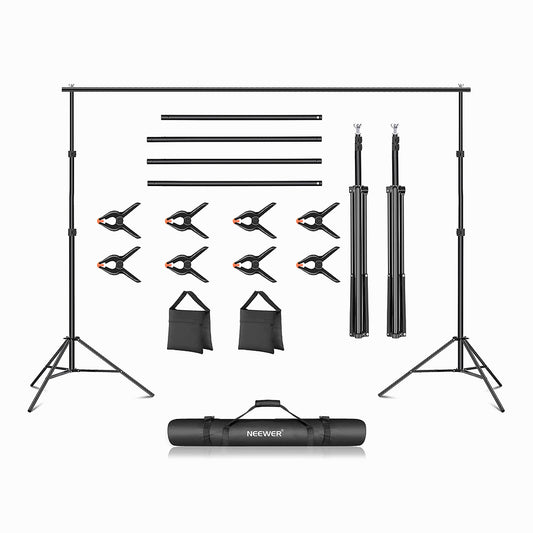Neewer 2x3m Backdrop Support System With 2 Sandbags And 8 Clamps