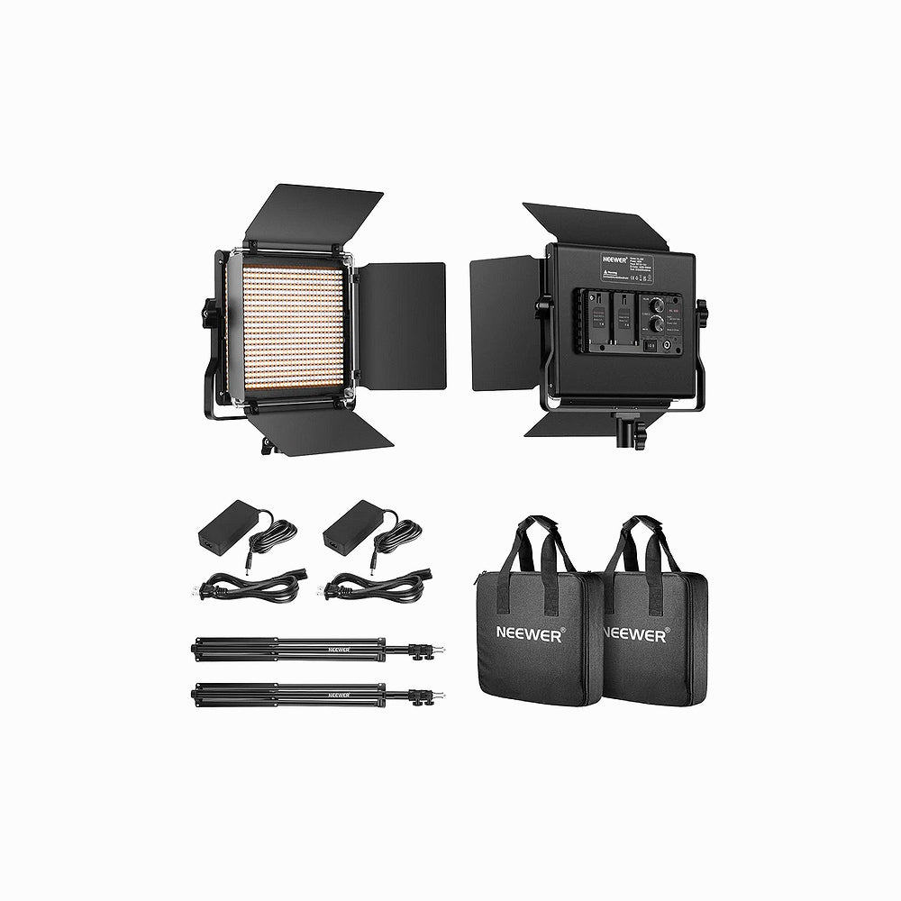 Neewer Bi-Color Video LED 2-Light Kit with Stands(NL660)