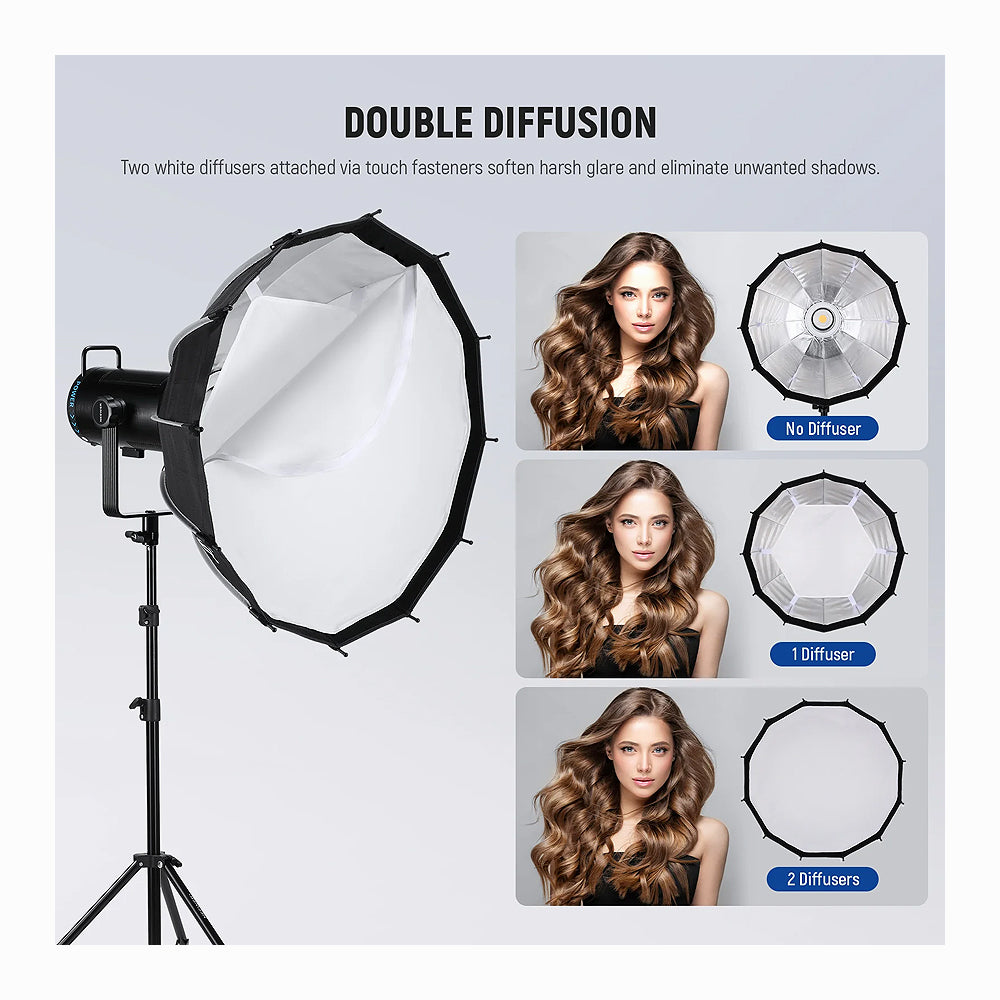 NEEWER 85CM Deep Parabolic Quick Release Softbox with Honeycomb Grid (NS7P)