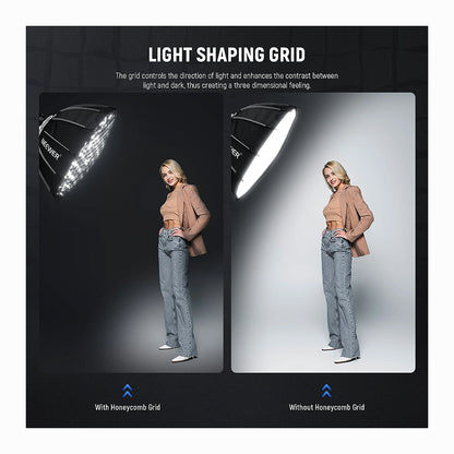 NEEWER 85CM Deep Parabolic Quick Release Softbox with Honeycomb Grid (NS7P)