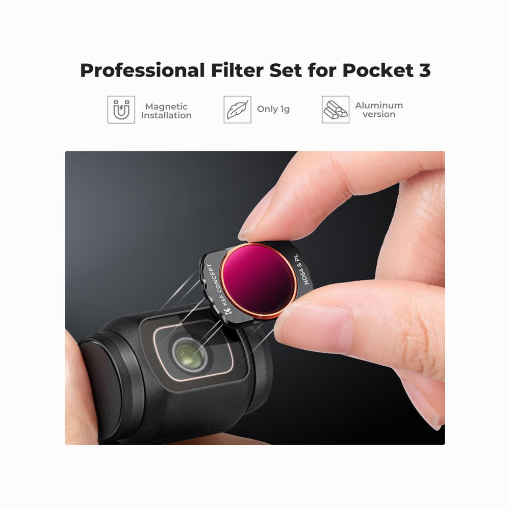 K&F Concept CPL ND8 ND16 ND32 Screw On Filter For DJI Osmo Action 4/5