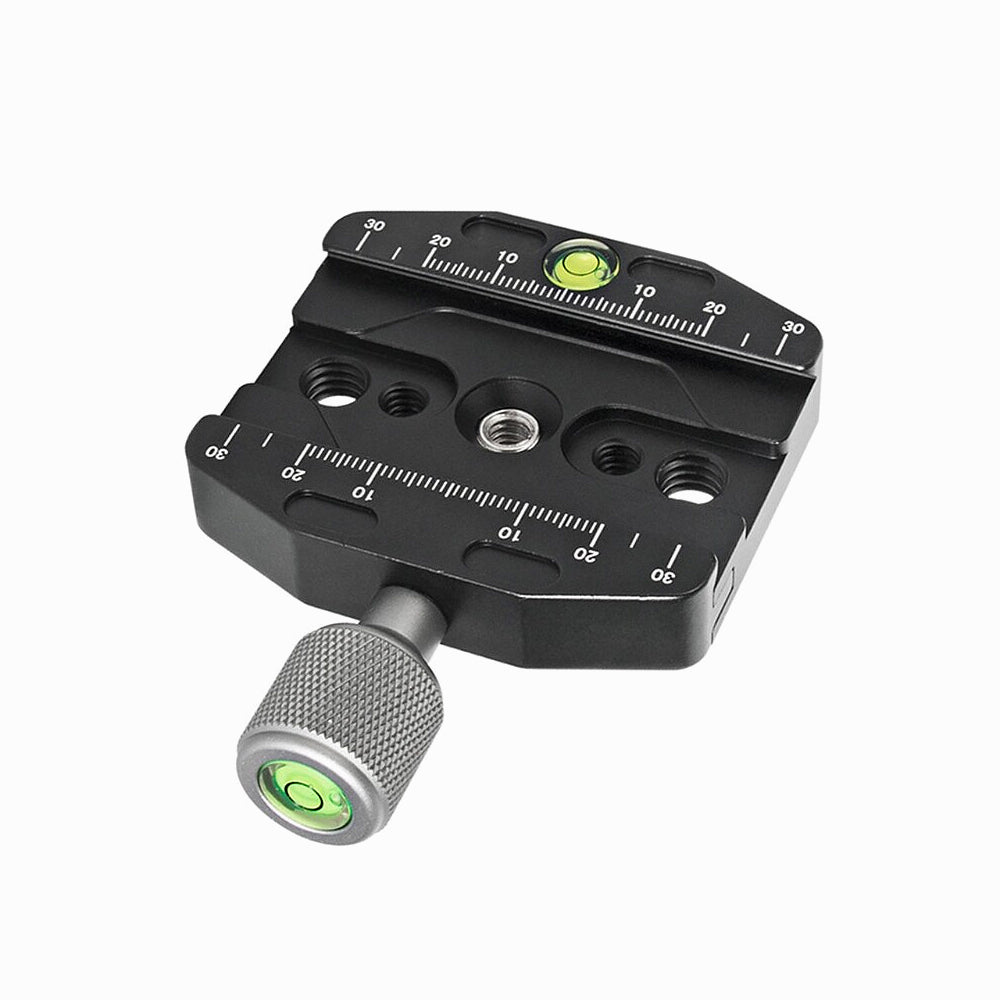 QR-70N 70mm Quick Release Clamp with 1/4 & 3/8 Thread & Bubble Levels Arca-style