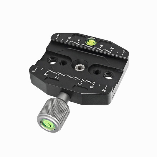 QR-70N 70mm Quick Release Clamp with 1/4 & 3/8 Thread & Bubble Levels Arca-style