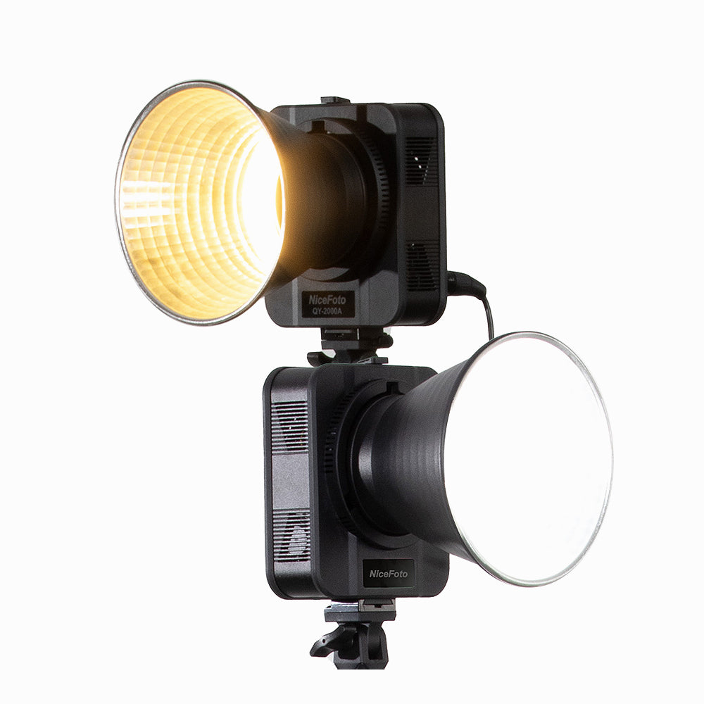 NiceFoto QY-2000A 200W Bi-Color Portable LED Video Light