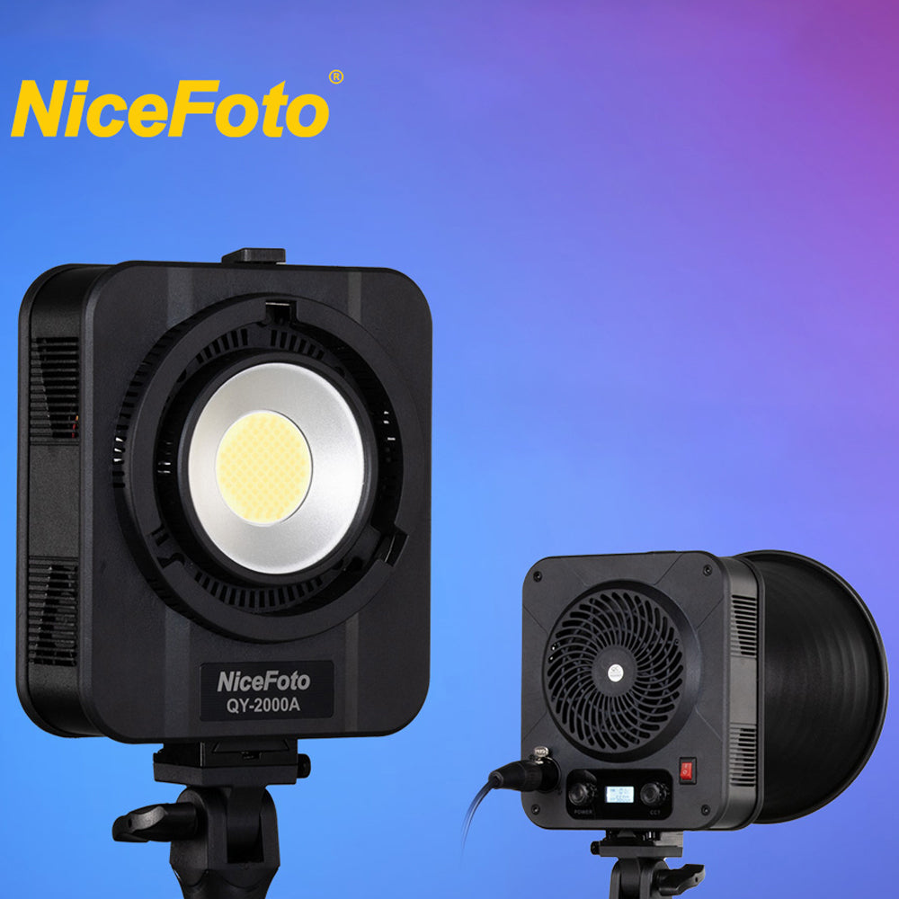 NiceFoto QY-2000A 200W Bi-Color Portable LED Video Light