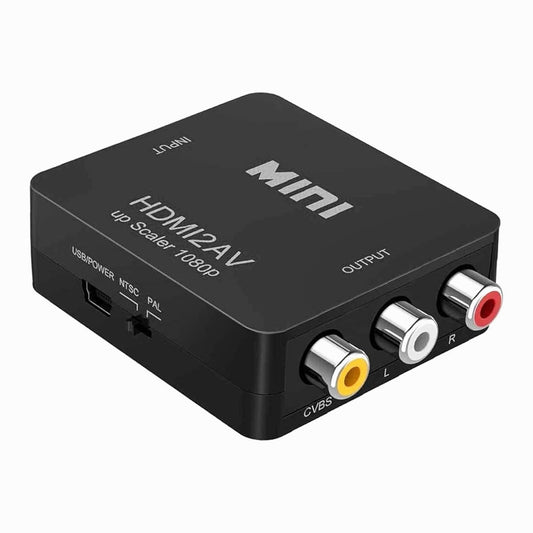 HDMI to RCA,HDMI to AV, 1080P HDMI to 3RCA HDMI2AV AV Composite Video Audio Converter Adapter Media Streaming Device