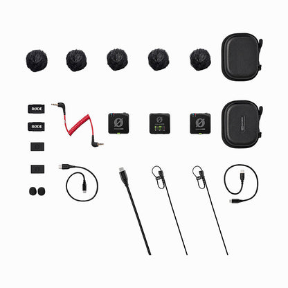 RODE Wireless PRO 2-Person Clip-On Wireless Microphone System/Recorder with Lavaliers (2.4 GHz)