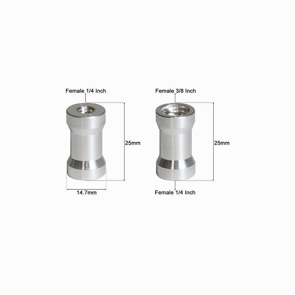 Female 1/4" - Female 3/8" Tripod Inch Adapter Screw Aluminum CS019