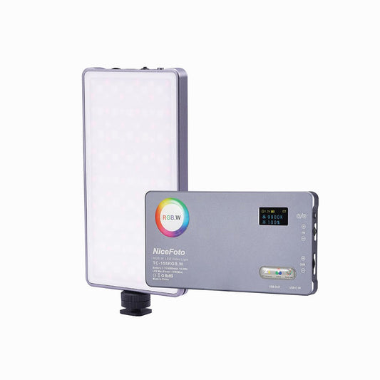 NiceFoto TC-158RGB.W 10W RGB LED video light Built-in Rechargeable Battery Camera Video Light