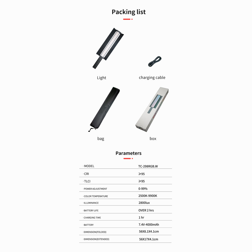 Nicefoto TC-298RGB.W MagneticLED Video Lighting