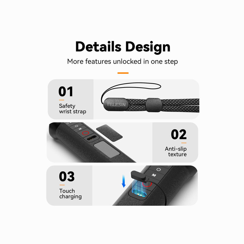 TELESIN FLOATING HAND GRIP WITH Bluetooth Floating Stick (S4-FHG-01-TGP)