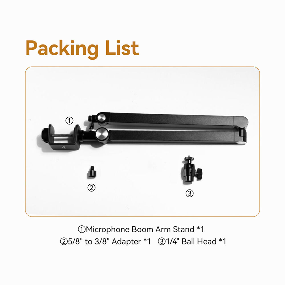 Ulanzi TM01 T046GBA1 Microphone Boom Arm with C-clamp Desk Mount (70cm)