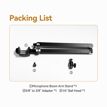 Ulanzi TM01 T046GBA1 Microphone Boom Arm with C-clamp Desk Mount (70cm)