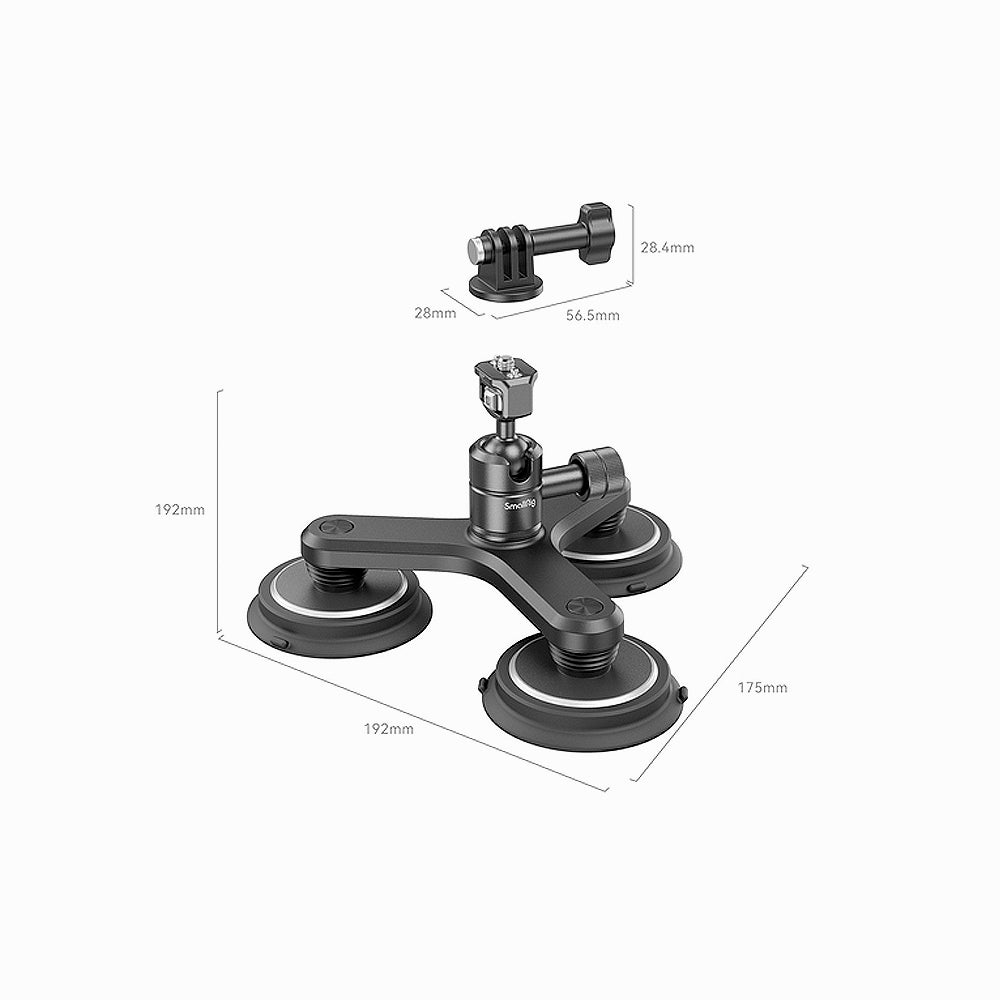 SmallRig Triple Magnetic Suction Cup Mounting Support Kit for Action Cameras 4468