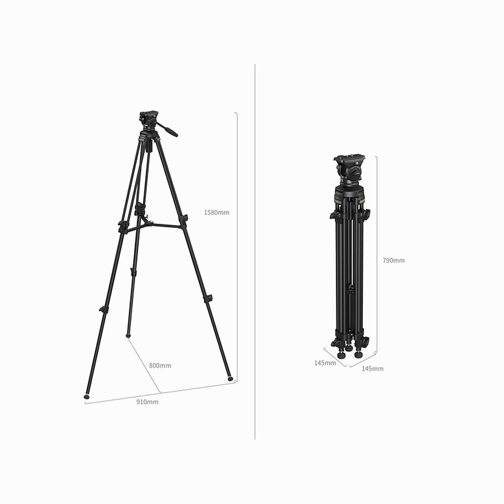 SmallRig AD-50Lite Lightweight Aluminum Alloy Video Tripod System-4684