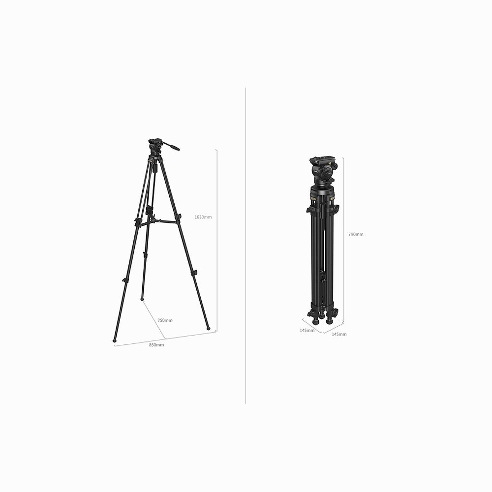 SmallRig AD-50 Lightweight Carbon Fiber Video Tripod System-4685