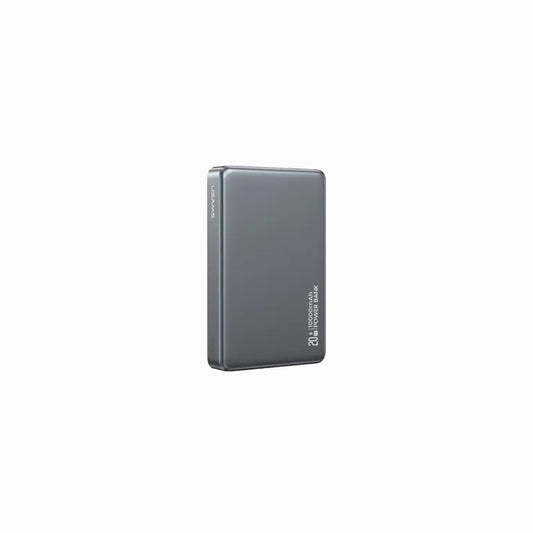USAMS CD242 PD20W Aluminum Alloy Magnetic Wireless Charging Power Bank 10000mAh -Titanium-
