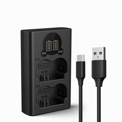 K&F Concept NP-W235 Battery Charger with LCD Screen, Micro USB and Type-C Charger for Fujifilm X-T5, X-T4, GFX 100S, X-H2S, GFX 50S II, VG-XT4(KF28.0019V1)