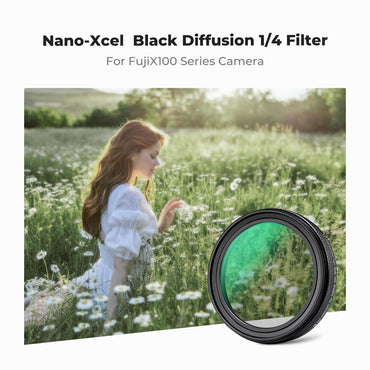 K&F Concept Fuji X100 Lens Black Mist 1/4 Filter, Multi Coated HD Optical Glass Scratch-resistant Compatible with Fuji X100, X100F, X100S, X100T, X100V, X100VI Nano-Xcel Series (Black)KF01.2883